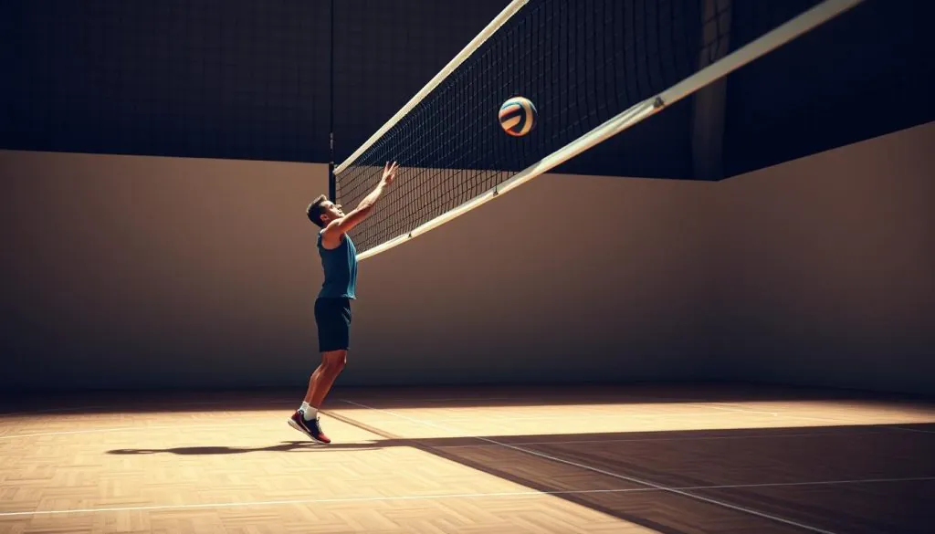 Solo Volleyball Training with Rebound Net